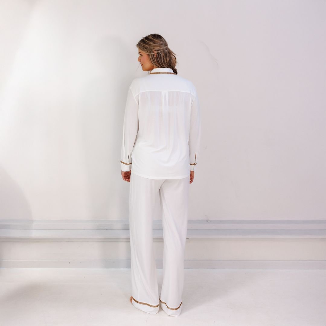 TENCEL™ Pyjamassæt Lang Dames Off White