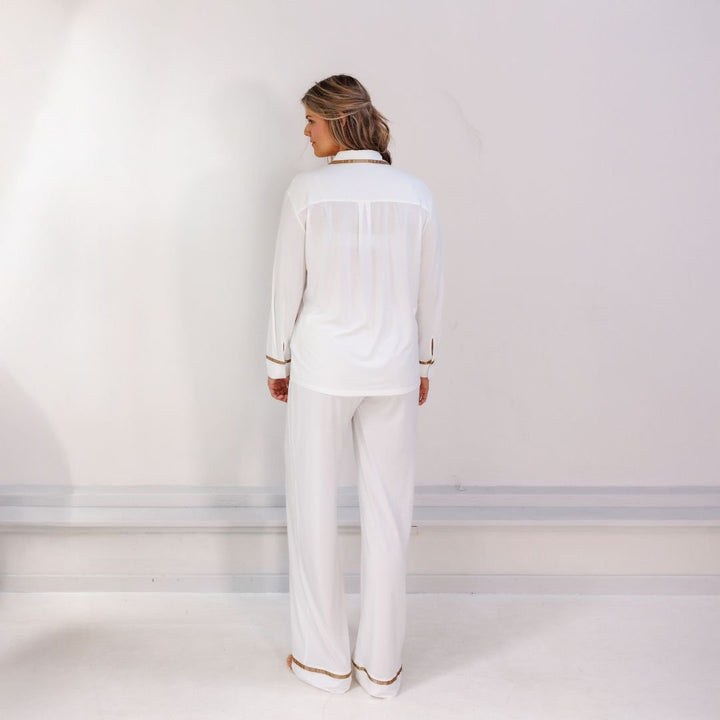 TENCEL™ Pyjamassæt Lang Dames Off White