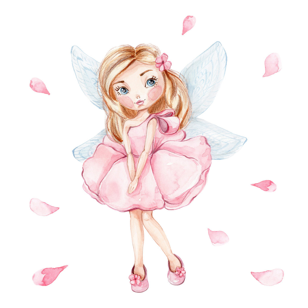 LUK børneseng 140x70 med gelænder - Pige med vinger