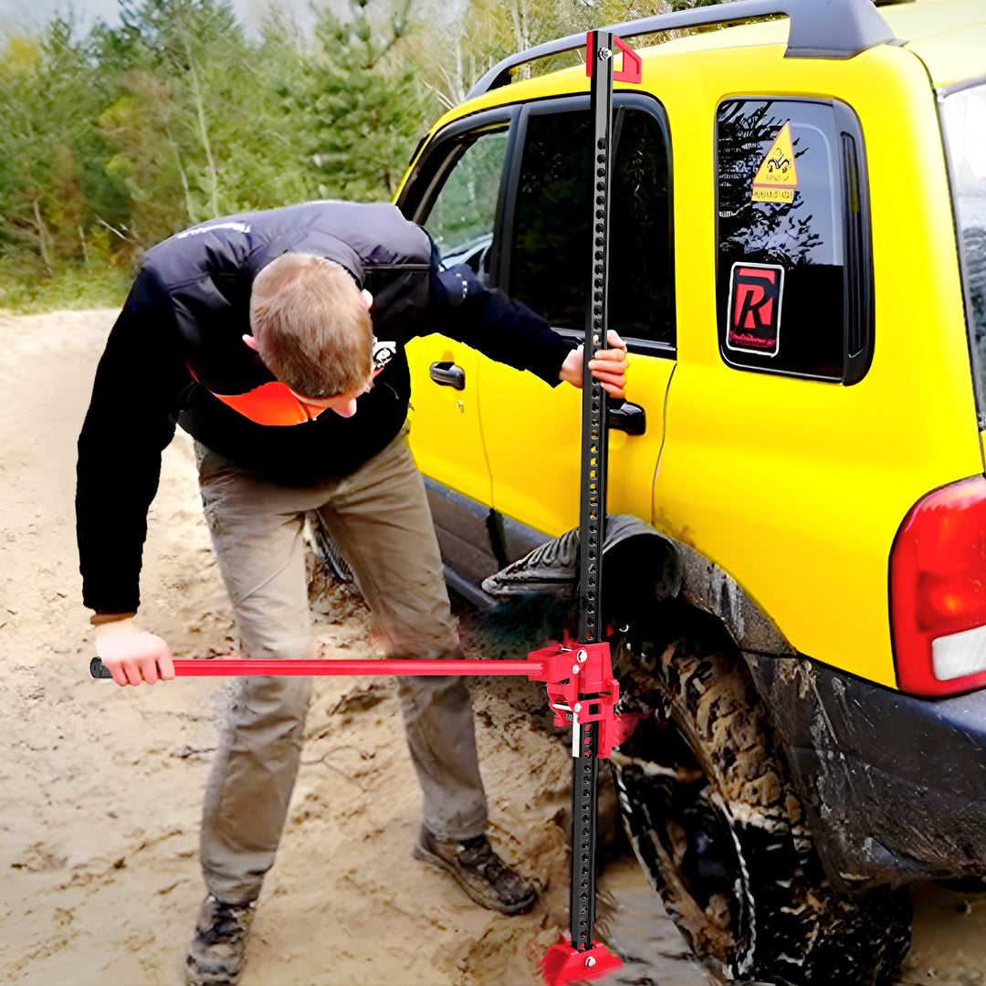 Landbrugsdonkraft bildonkraft 135 cm 3000 kg lastkapacitet offroad stockspil i stål rød+sort