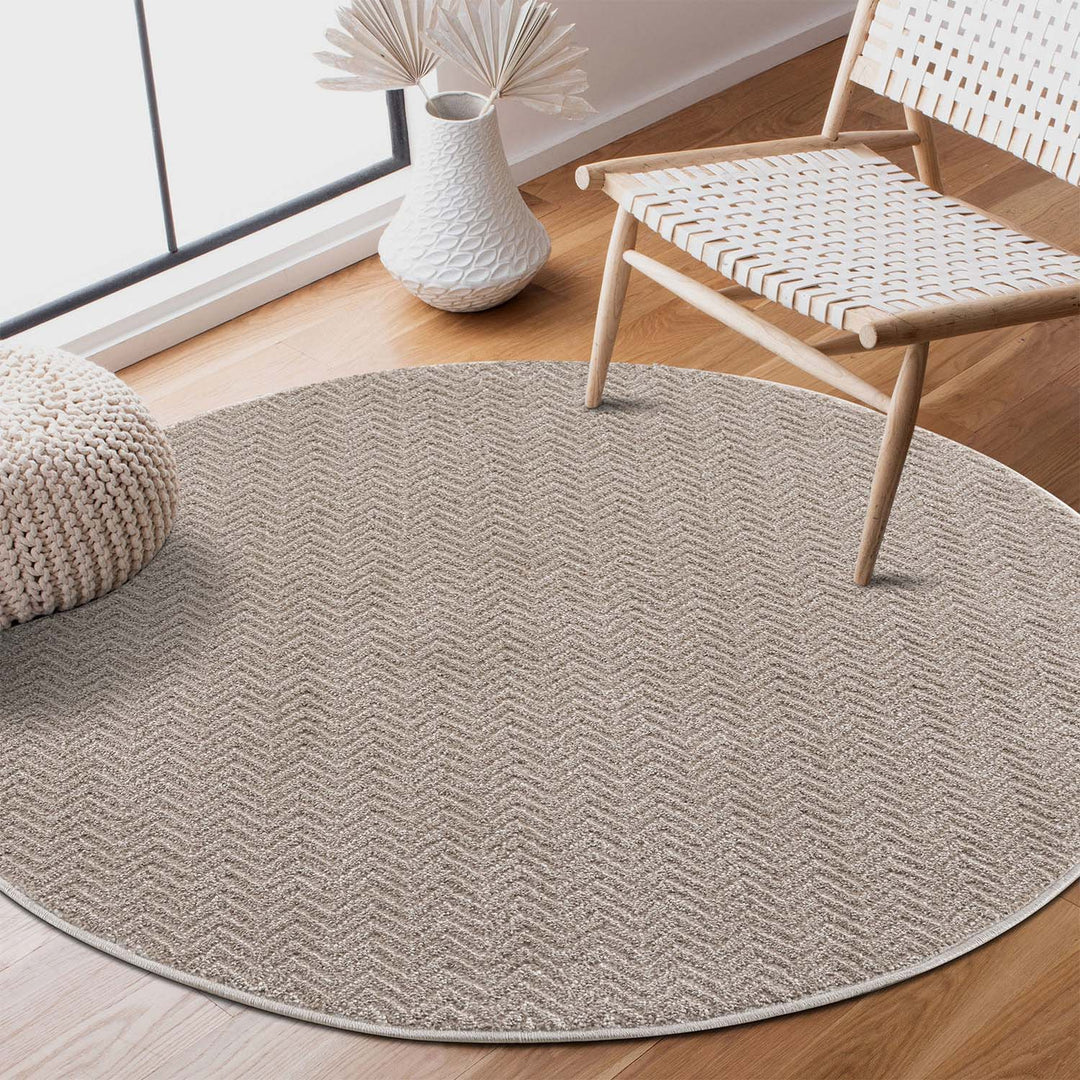 Tæppe Fancy 805 beige 120x120 cm rundt