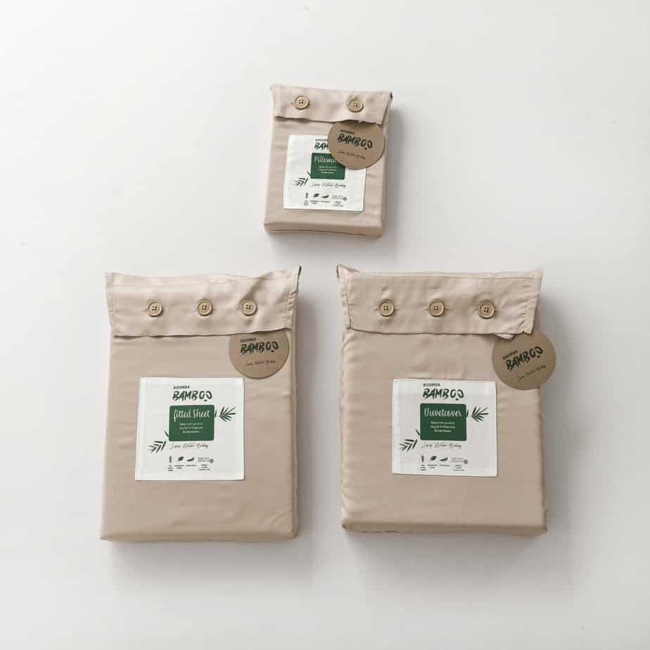 Beige bambus dynebetræk Premium - 400TC Tanboocel - 100% bambus - Blød Taupe