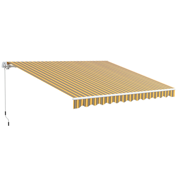 Markise, solsejl, solsejl, 3,5 m x 2,5 m, gul + grå