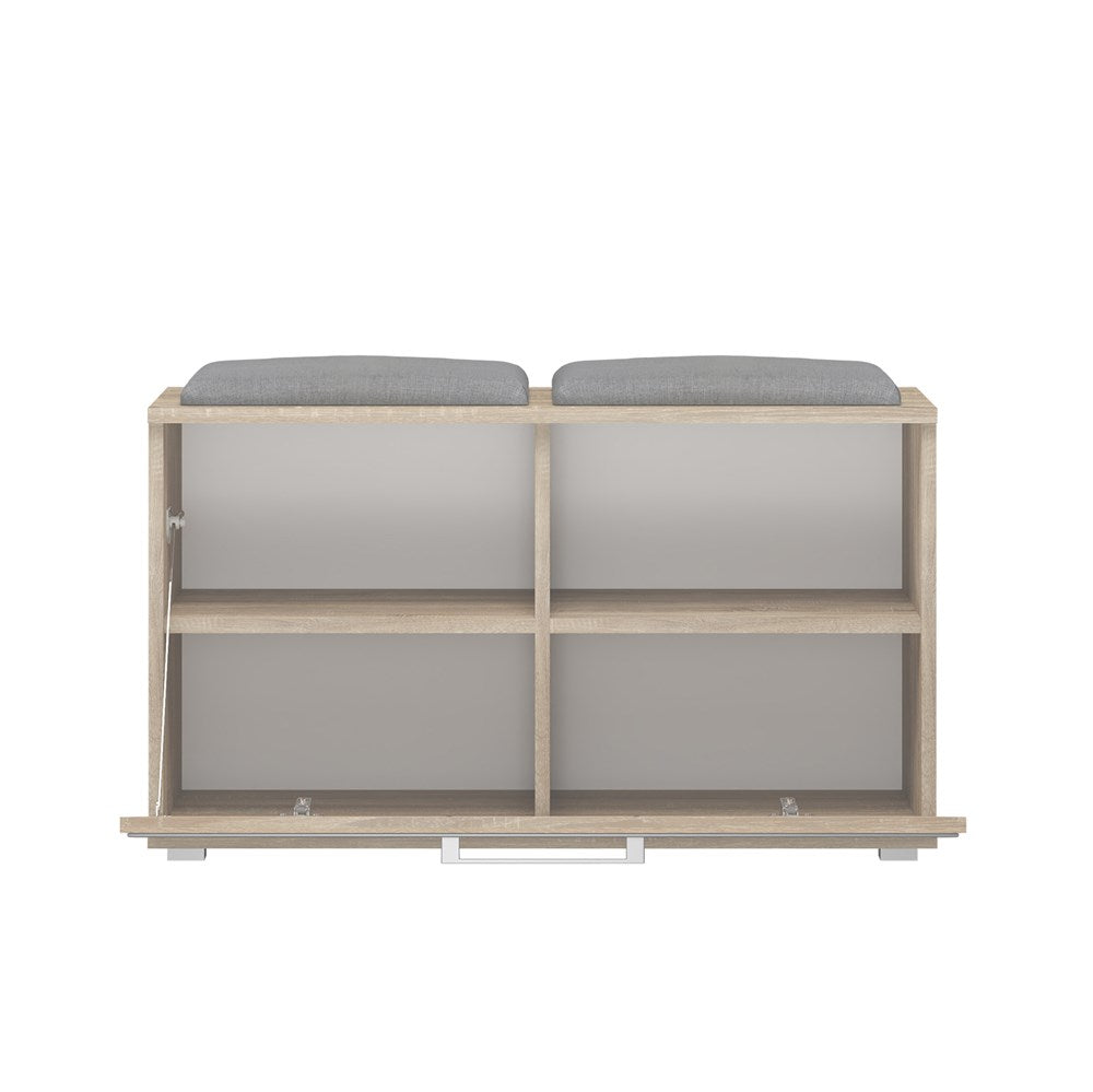 Skobænk med siddeplads, Dybde: 35 cm Bredde: 85 cm Højde: 45 cm