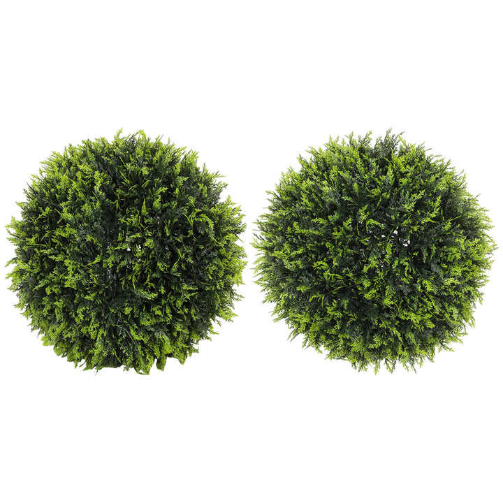 Kunstige planter sæt med 2, uv-resistente dekorative planter, indendørs/udendørs, 45 cm, grøn