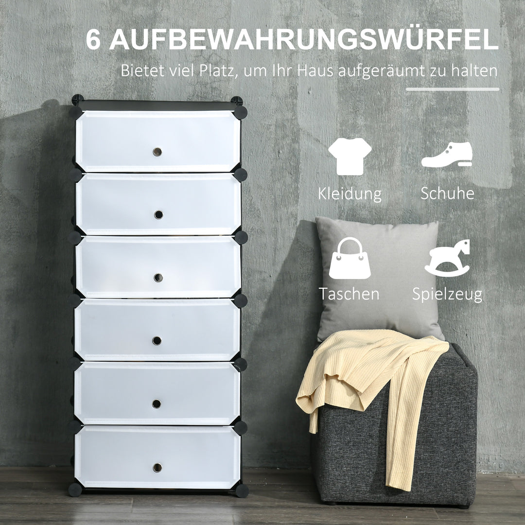 modulært reolsystem til 6 par sko, 49 cm x 36,5 cm x 108 cm, sort