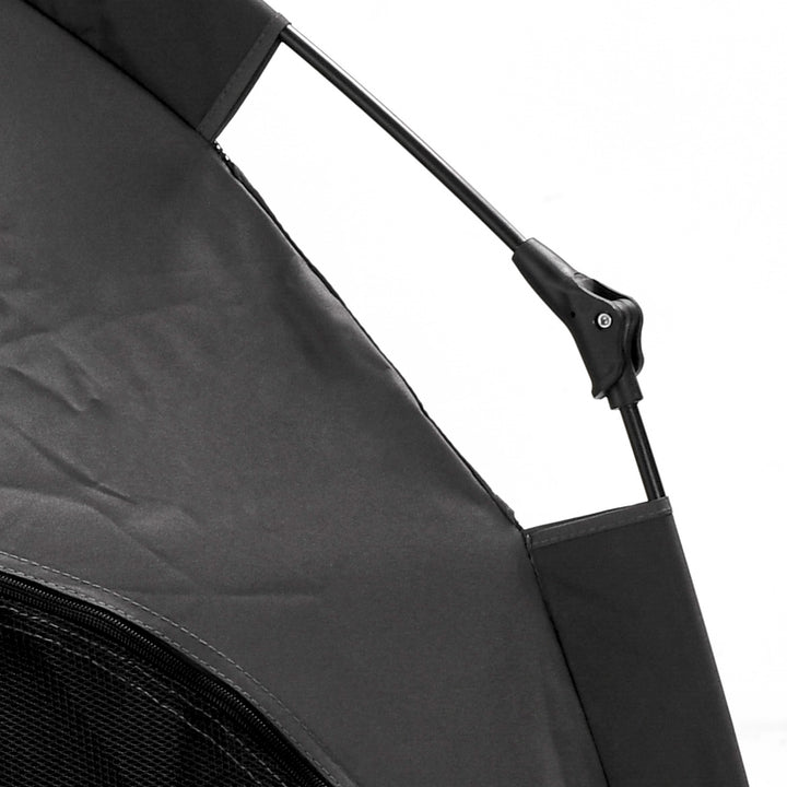 Kæledyrstelt, hundetelt, sammenklappeligt, vejrbestandigt, hundehus, til store hunde, sort