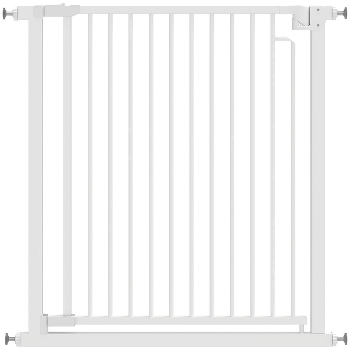 Trappeport, barriereport uden boring, med automatisk lukning til børn, køkken, trappe, 76-80 x 76 cm, hvid