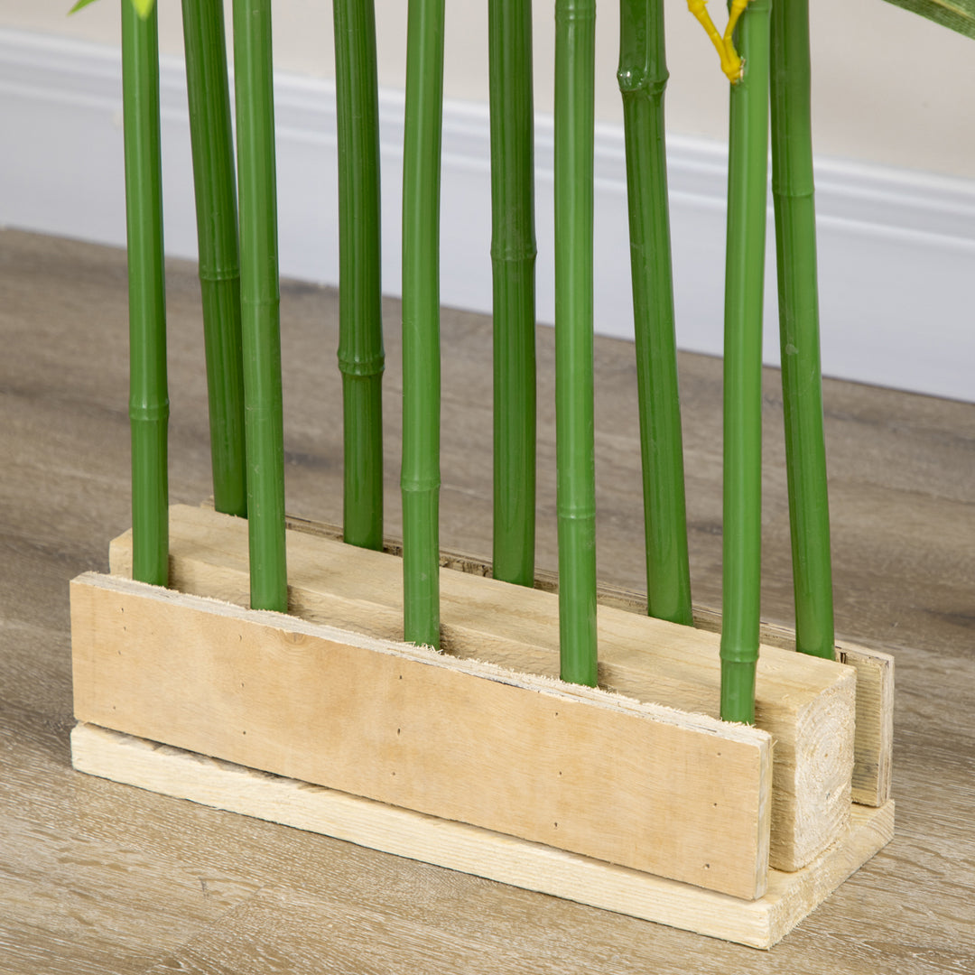 Kunstig bambusplante, kunstig plante, dekorativ plante, realistisk udseende, nem pleje, til hjemmebrug, 180 cm høj, grøn