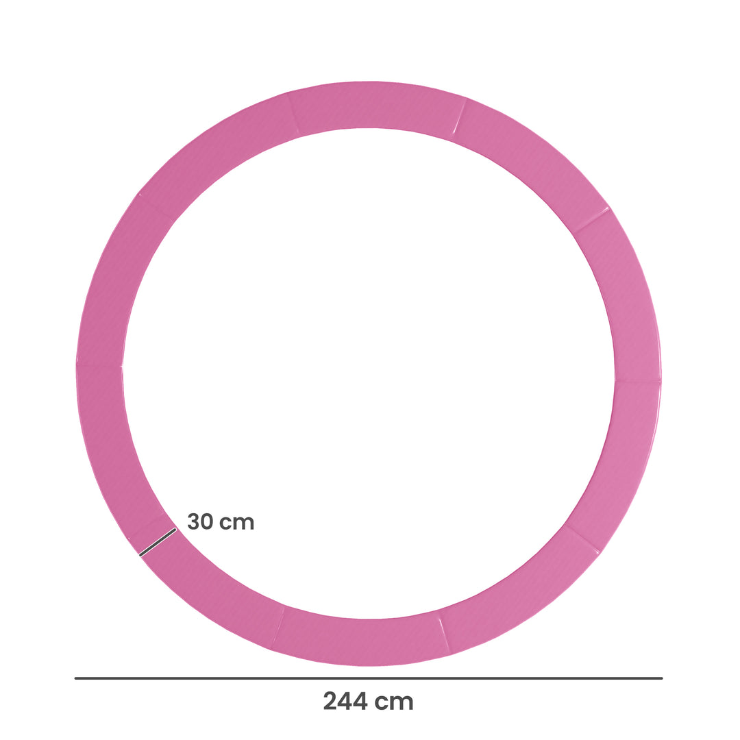 Reservekantbetræk til trampoliner, vandtæt, rivefast, Ø244 cm, pink