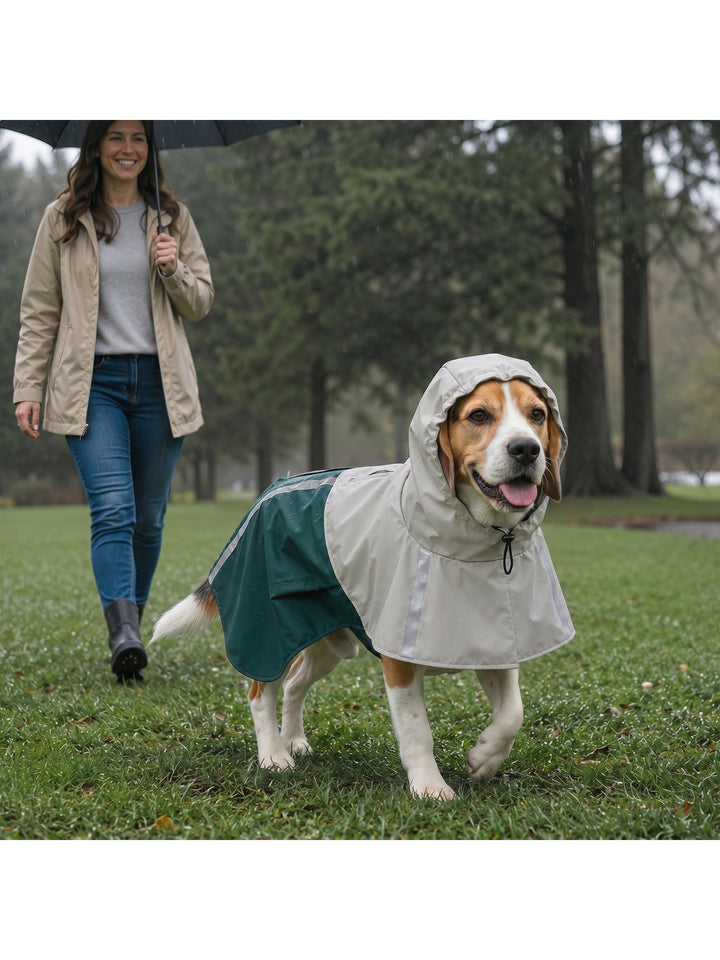 Vandtæt hunderegnjakke til mellemstore hunde
