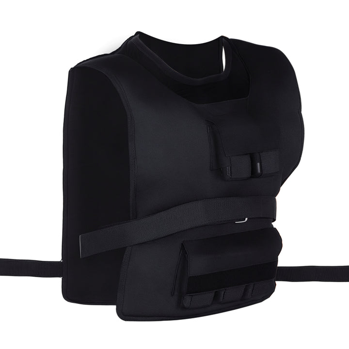 Vægtvest 15 kg / 20 kg / 30 kg justerbar træningsvest med aftagelige vægte løbevest kvinder mænd til muskelopbygning styrketræning, løb, fitness, crosstraining