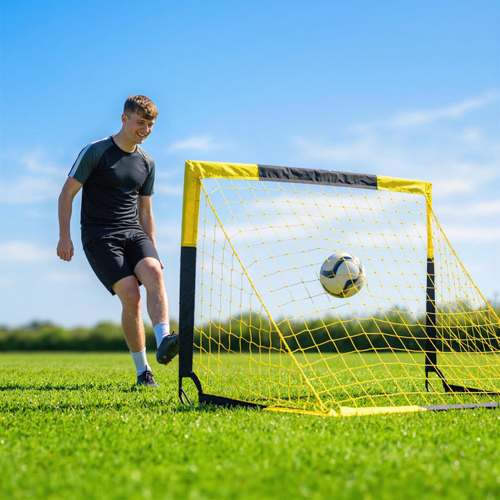 Pop-up fodboldmål til unge og voksne - Sammenklappeligt og bærbart