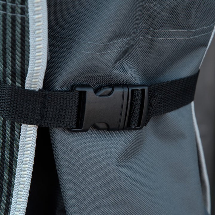 Campingseng, sammenklappelig campingseng med pude, 188 x 64,5 x 53 cm, grå