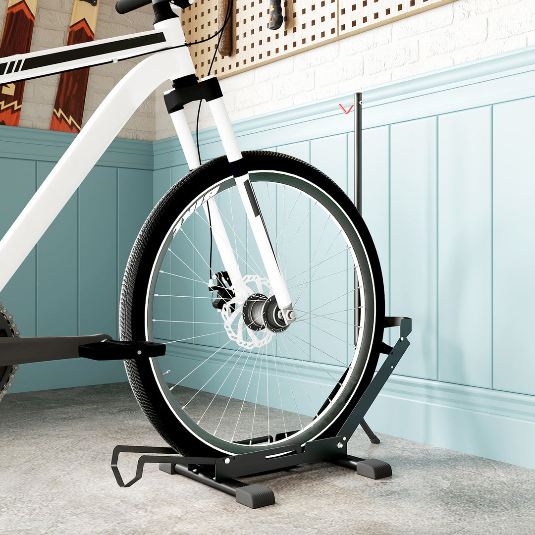Cykelstativ i stål, 80 mm dækbredde 75 x 41 x 81h cm sort