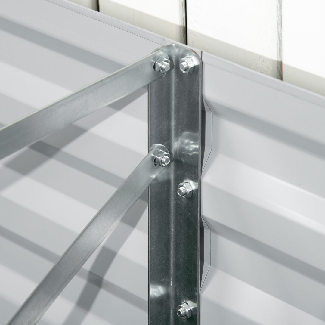 Plantepotte, praktisk blomsterbed til plantning, pleje og pleje, højbed, stål, lysegrå