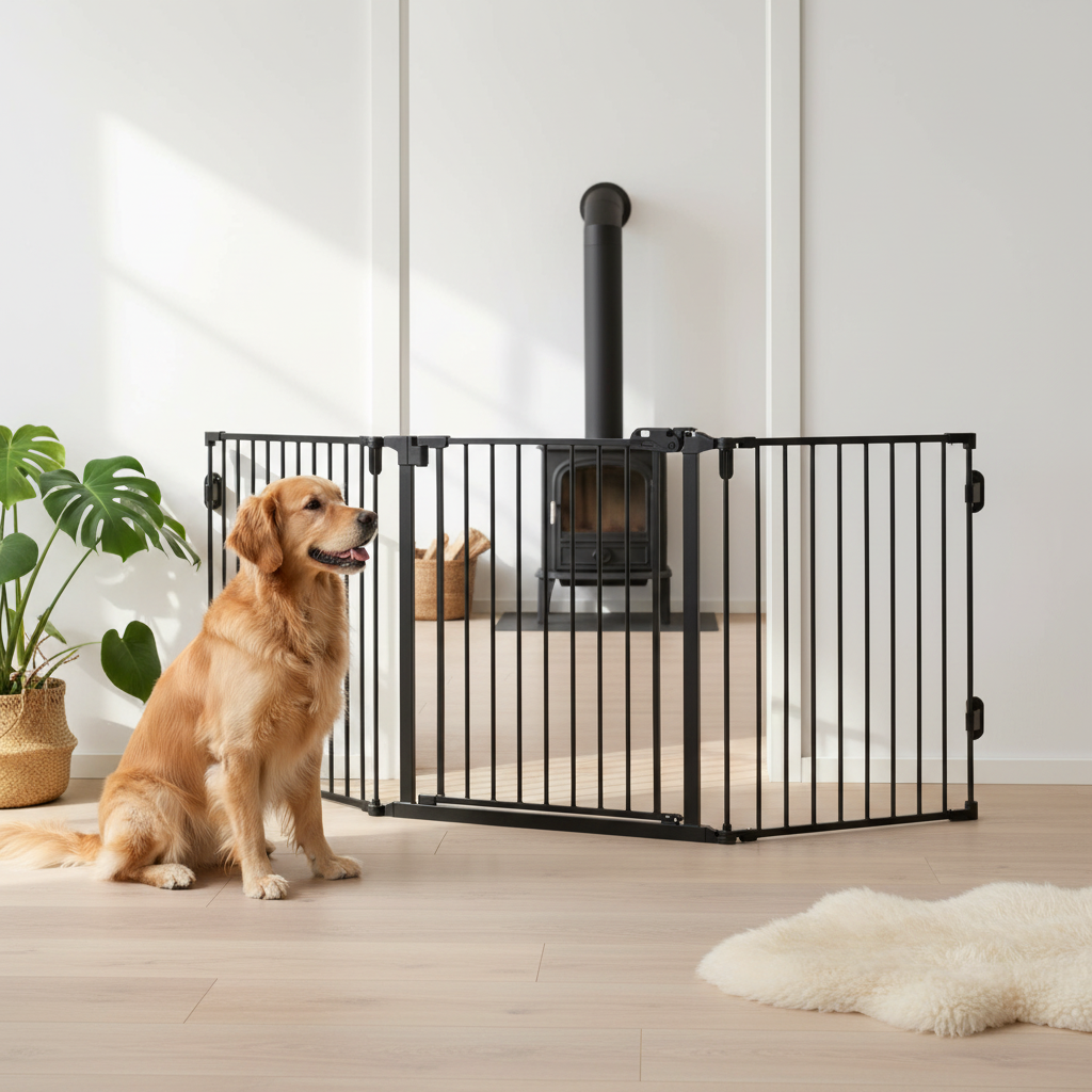 Hundebarrierer - Sikkerhedslåge der lukker af sig selv - 202,5 cm