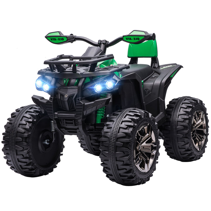 Elektrisk ATV til børn, med lys- og musiktilslutning, 3-8 km/t, til alderen 3-5, grøn