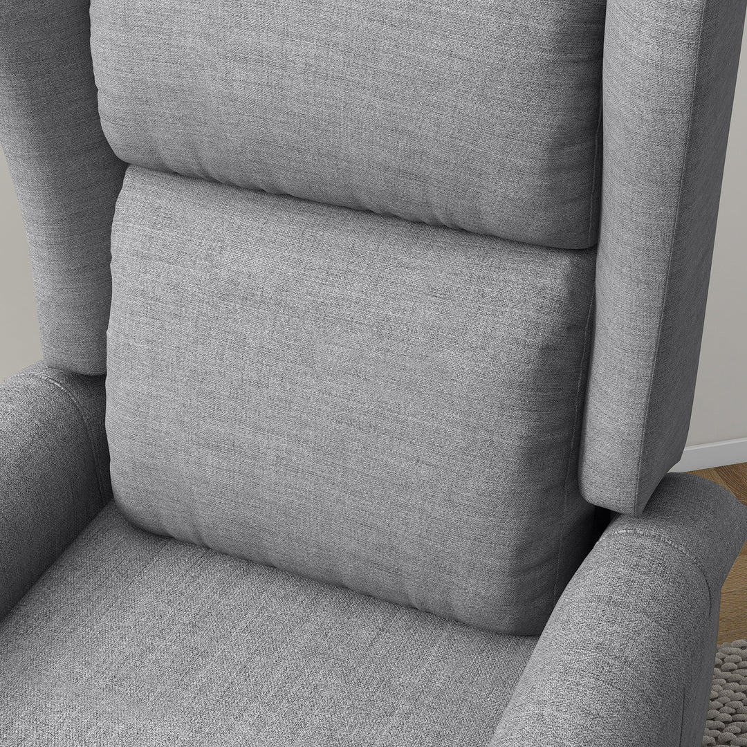 Lænestol med justerbar lænefunktion, løftehjælp, lænefunktion, op til 200 kg, 72,5x94x109 cm, grå
