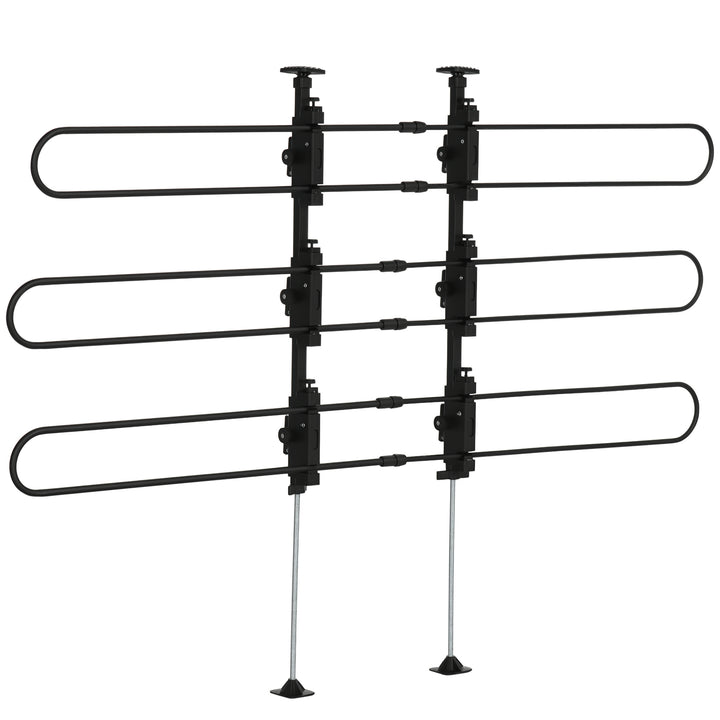 Hundegitter til bagagerummet, let at installere, robust og formstabil, stål, 150 x 9 x 124 cm
