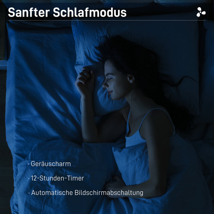 Stille piedestalventilator med fjernbetjening, 3 tilstande, 28 hastigheder, myggenet og oscillation, sort