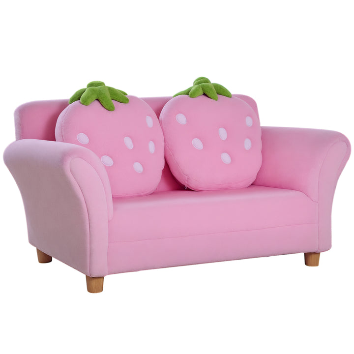 Børnesofa, børnelænestol, sofa, sofa, børnestol, børneværelse, blød sofa, dobbeltsofa, enkeltsofa (jordbærsofa)