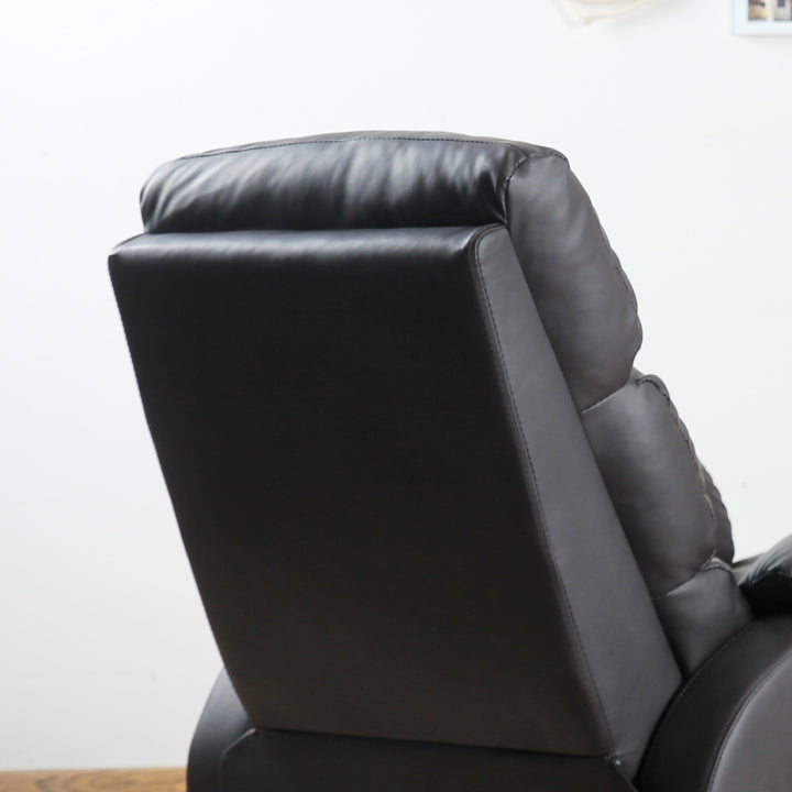 Afslappende stol tv-stol sofa lænestol hjørneskrivebord med cpu-stativ justerbar ergonomisk kunstlæder stål brun 75 x 92 x 99 cm