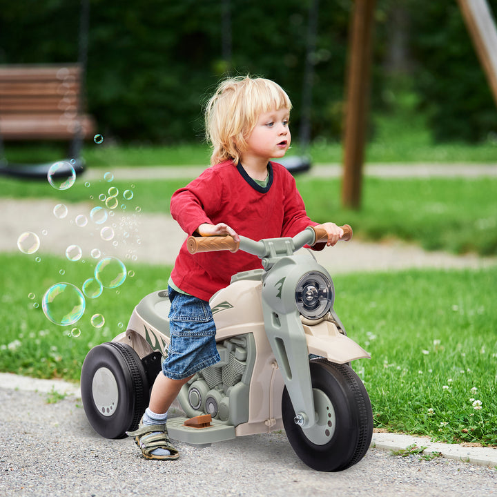 El-motorcykel til børn, 6v børnemotorcykel med musik, blæser 2,5-3 km/t, til 2-5 år gamle børn
