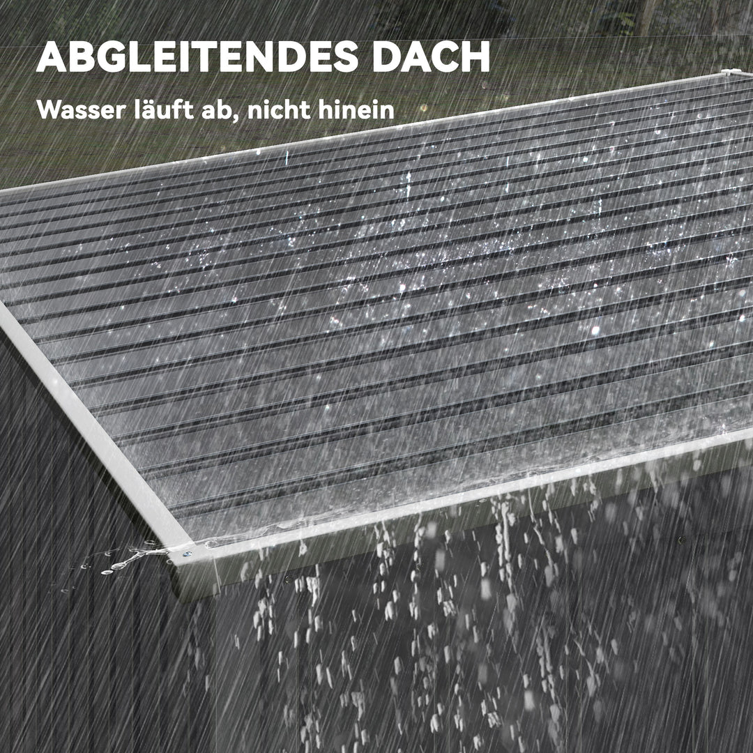Metal haveskur 2,81m² 154x206,5x181 cm Redskabsskur med hultag Fundament