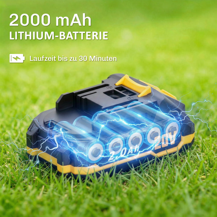 Elektrisk hækkeklipper, batteridrevet, 100W motor, ledningsfri, 51 cm klippelængde, ABS, orange