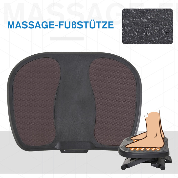 Fodstøtte, fodstøtte, højdejusterbar, 0-30° hældning, sort