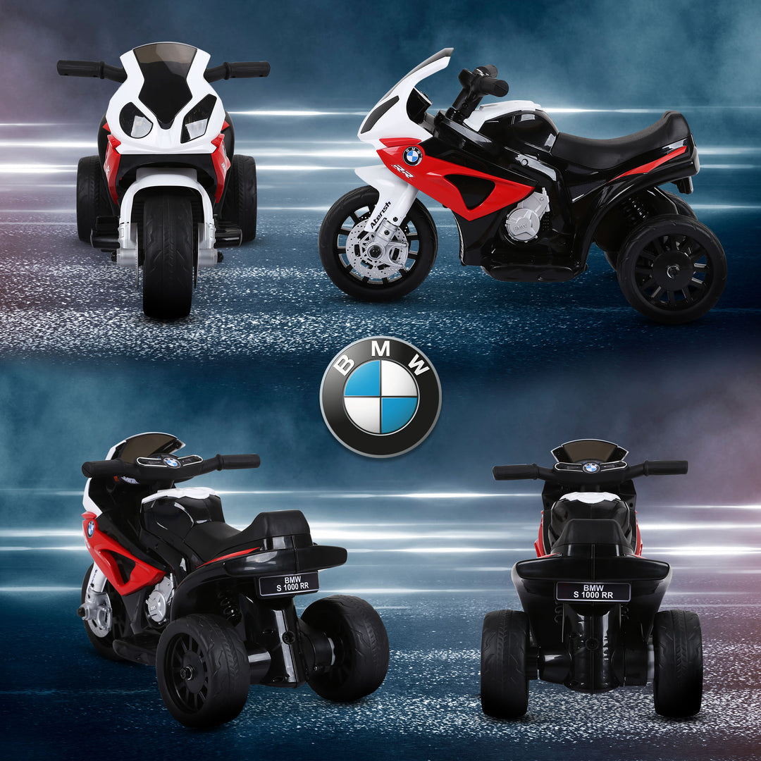 Elektrisk børnemotorcykel bmw s1000rr elmotorcykel med musik, forlygter, børns elmotorcykel til børn fra 18-36 måneder rød