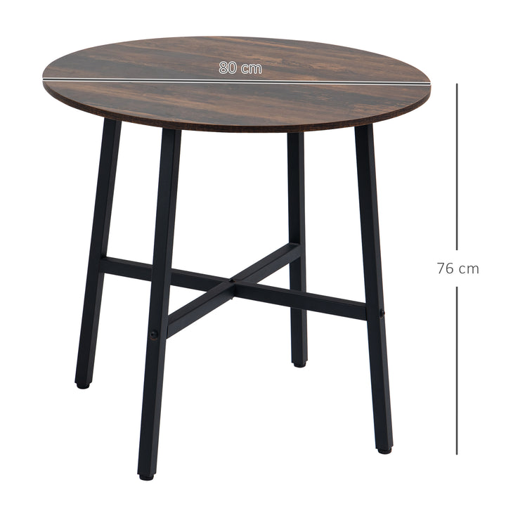 Spisebord køkkenbord, stort bord, industrielt design, rustikt design, 80 x 76 cm, brun