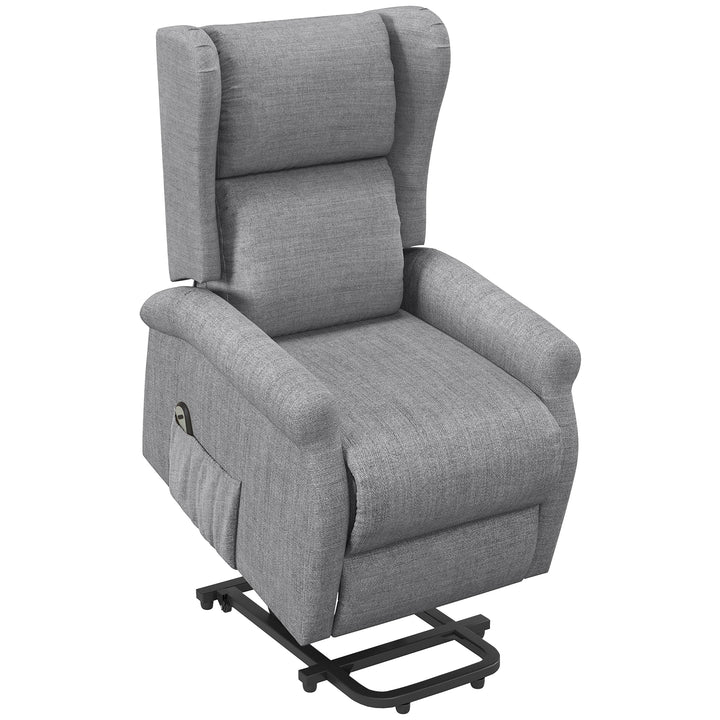Lænestol med justerbar lænefunktion, løftehjælp, lænefunktion, op til 200 kg, 72,5x94x109 cm, grå