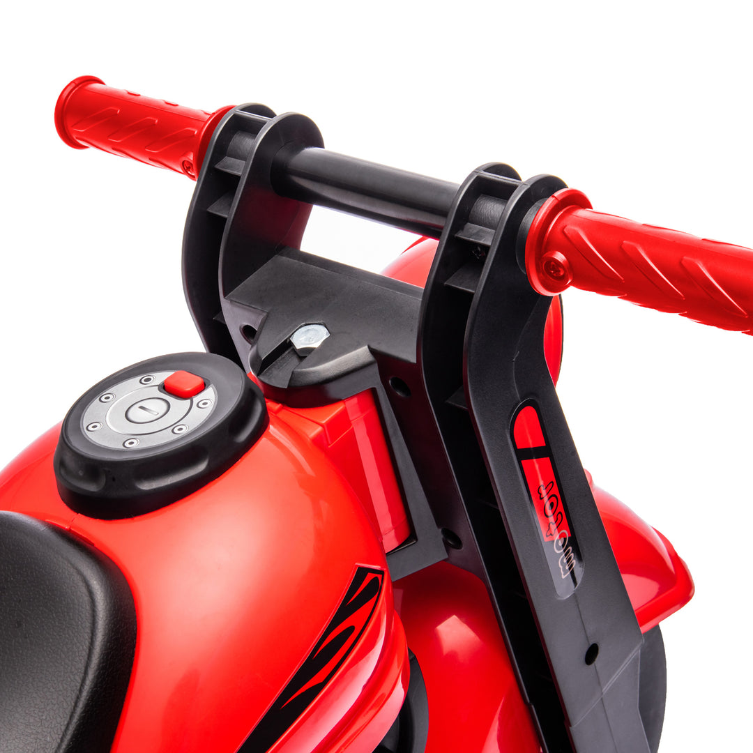 Kørebil, motorcykeldesign, musik og bobler, for alderen 2-5, rød
