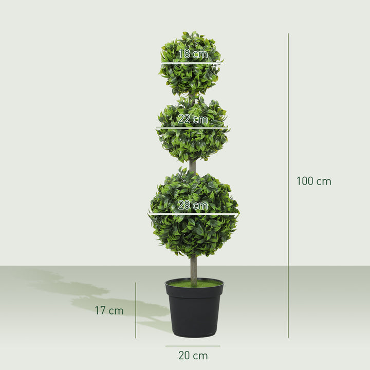 Kunstige planter i potte, plastblade, flocket jord, grøn