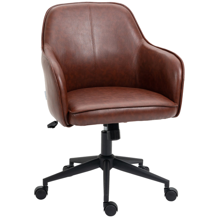 Højdejusterbar drejelig kontorstol 58,5 cm x 62 cm x 91 cm brun