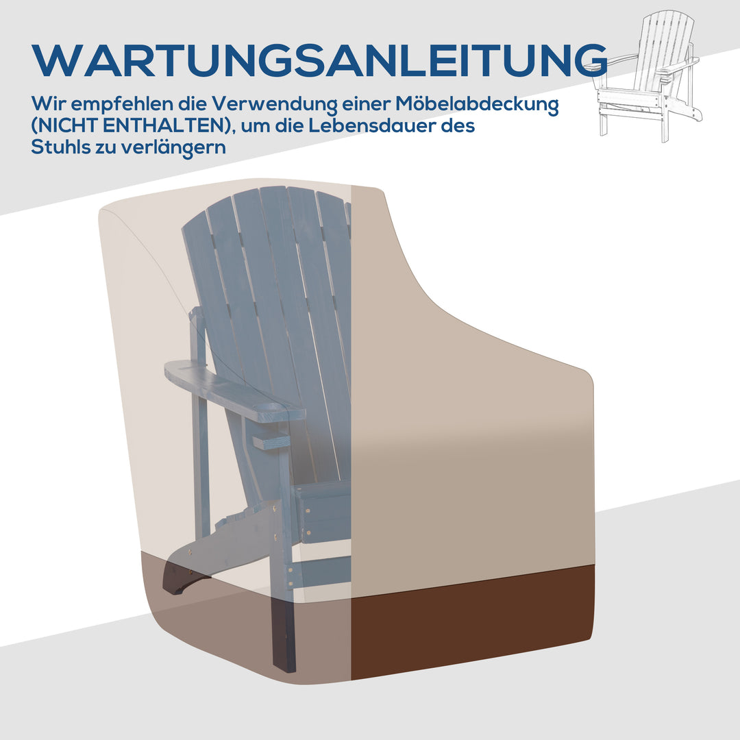 Andirondack havestol, havestol, liggestol, justerbar ryglæn, 72B x 94D x 93H cm, blå
