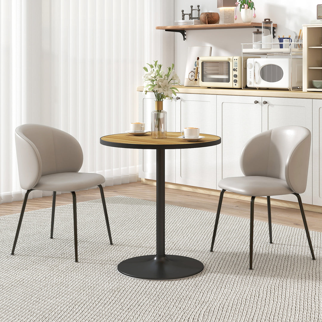 Rundt spisebord, egetræslook, kompakt design, til 2-4 personer, eg