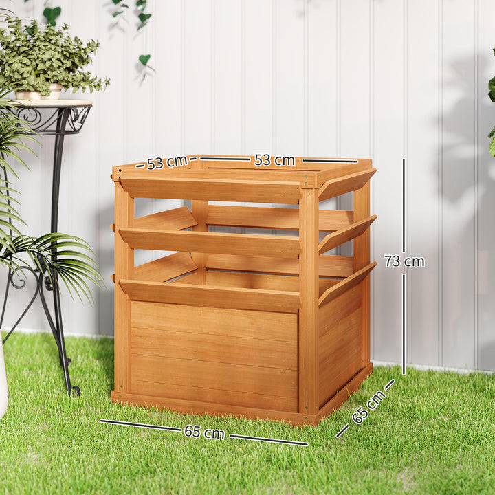 Højbed med espalier, espalier blomsterkasse træ 65 x 65 x 60 cm karamelbrun