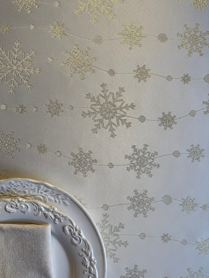 Rektangulær dug, festligt motiv, julemotiv | Golden Snowfall