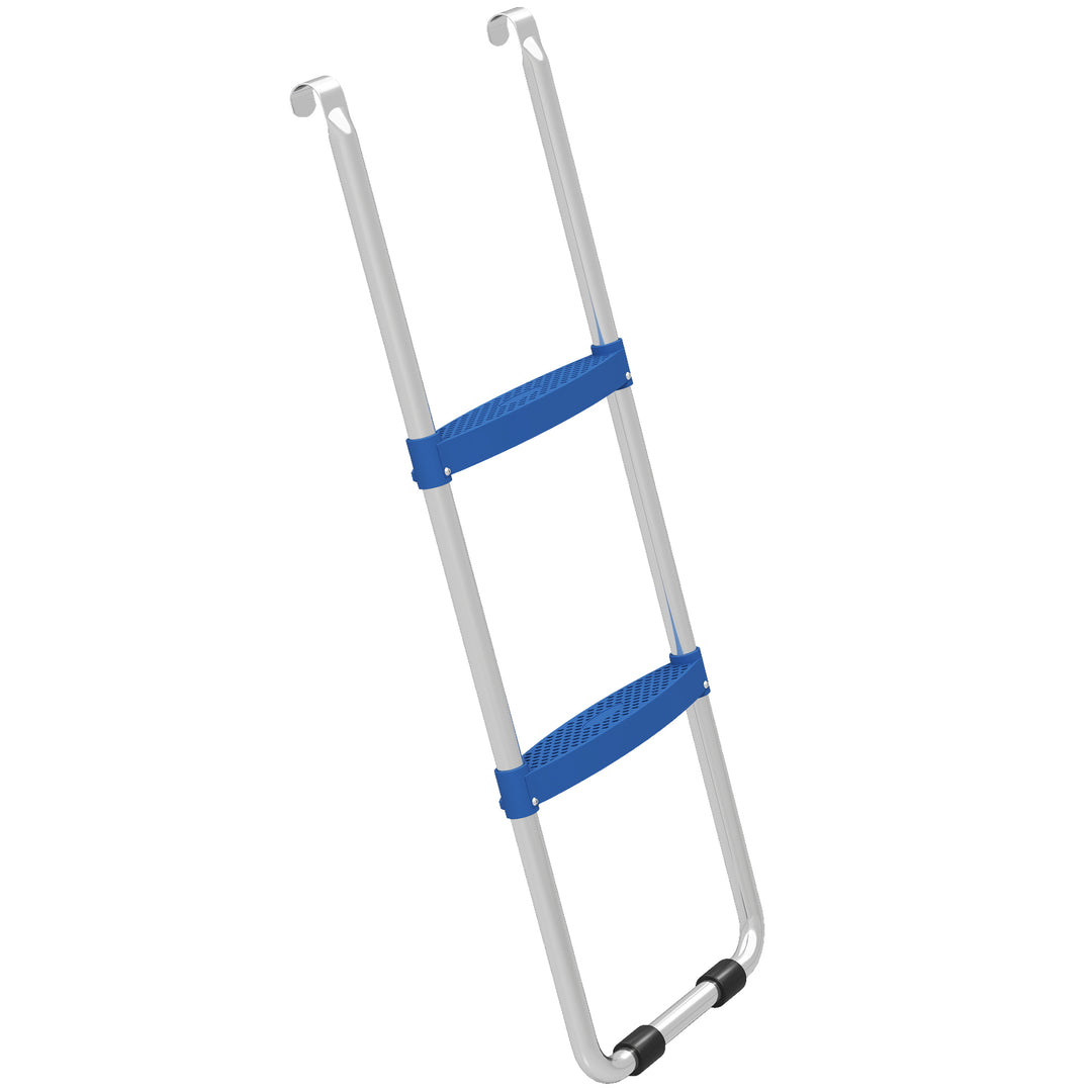 Trampolinstige 32/63 cm 2 trin Indstigningsstige Trampolinstige op til 150 kg med galvaniseret stålramme Blå