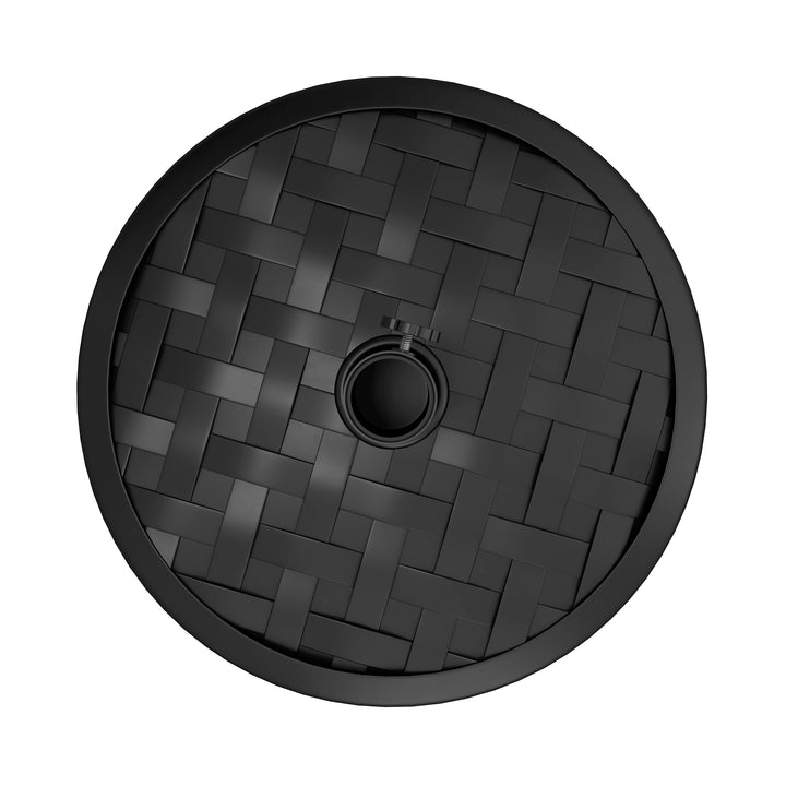 Beton parasolfod, 18 kg, rund parasolholder til parasoller 32/38/48 mm, sort