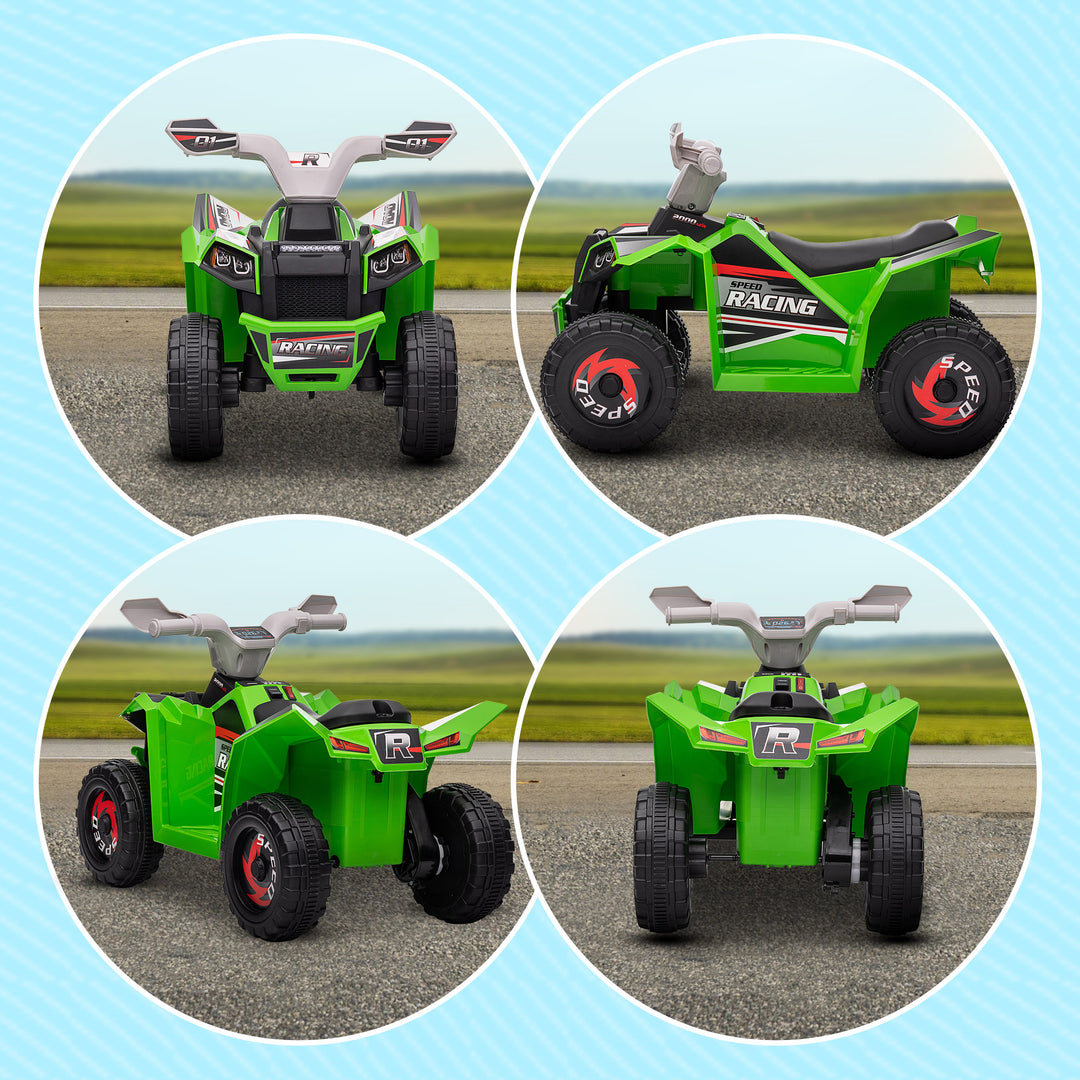 Elektrisk børne-quad, 2,5 km/t, frem- og bakgear, til 18-36 måneder, grøn