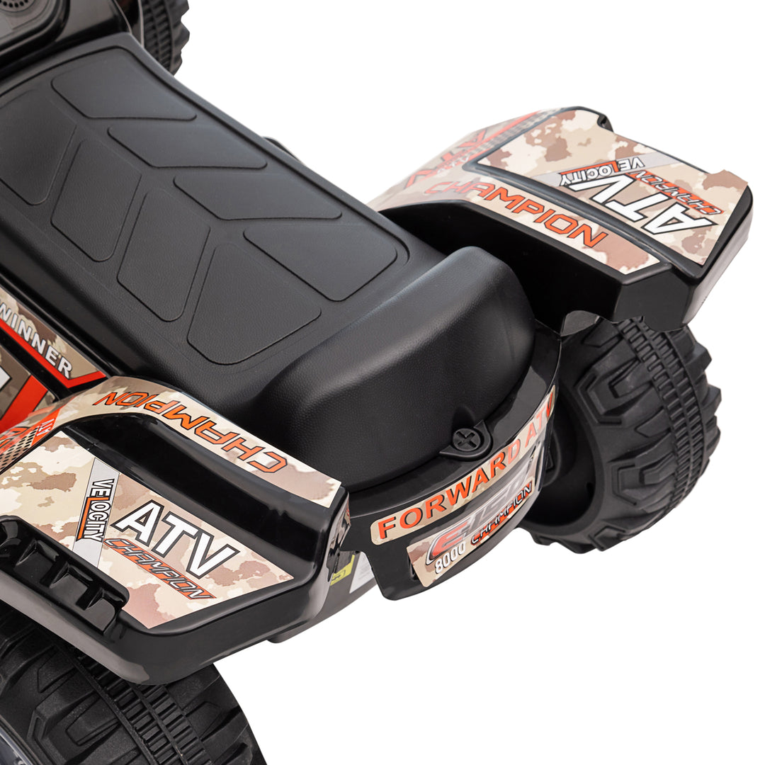 Kids quad elektrisk 6v børne-atv med forlænsfunktion, musik, elektrisk atv til børn 1,5-3 år sort