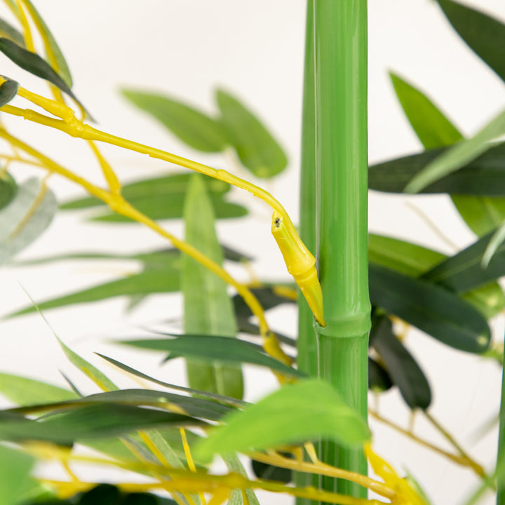 Kunstig bambusplante, kunstig plante, dekorativ plante, realistisk udseende, nem pleje, til hjemmebrug, 180 cm høj, grøn