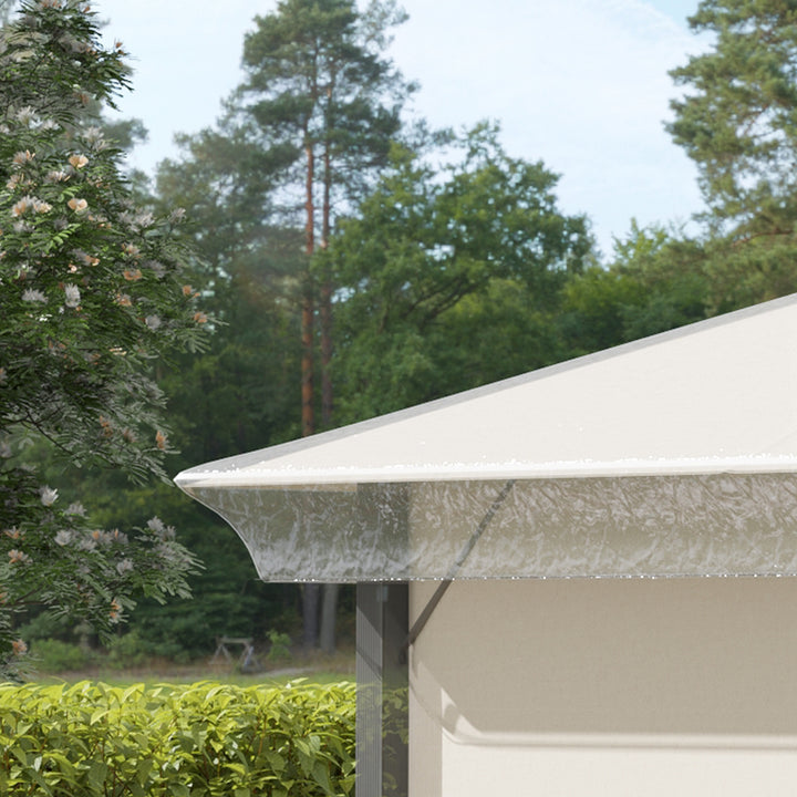 Pavillonregnslag, havepavillonovertræk, vindtæt, vandtæt, plastikpresenning, 300L x 300B x 80H cm