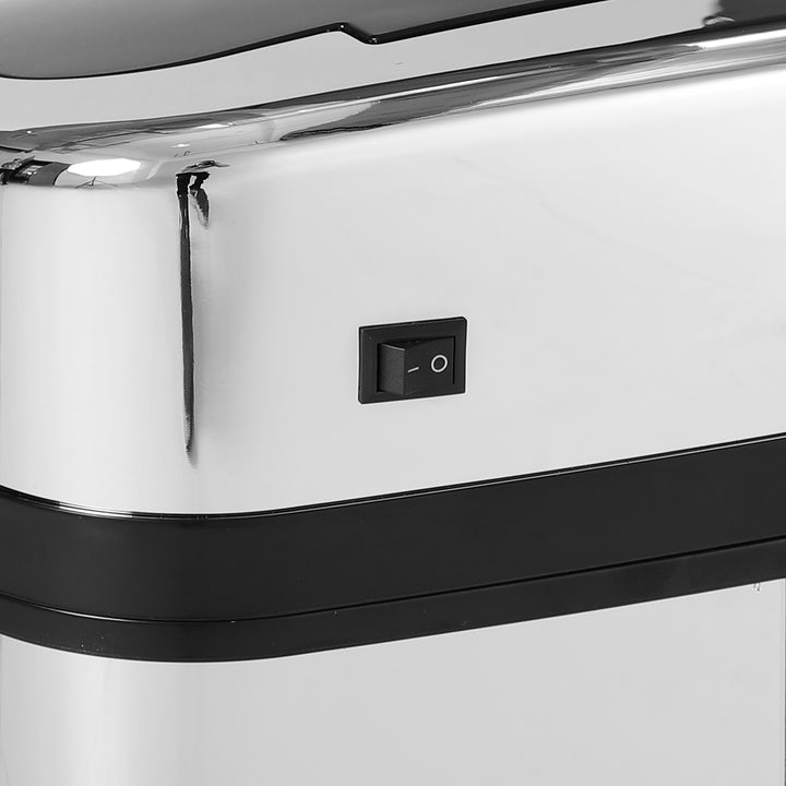 Rustfrit stål automatisk sensor skraldespand affaldsbeholder ir sensor med/uden indvendig spand rund firkantet (30l/kvadratisk)