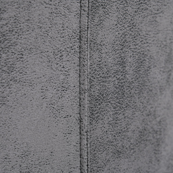 Sæt med 4 fritbærende spisestuestole, 4-delte køkkenstole, mikrofiber, 45 x 61 x 98 cm, grå