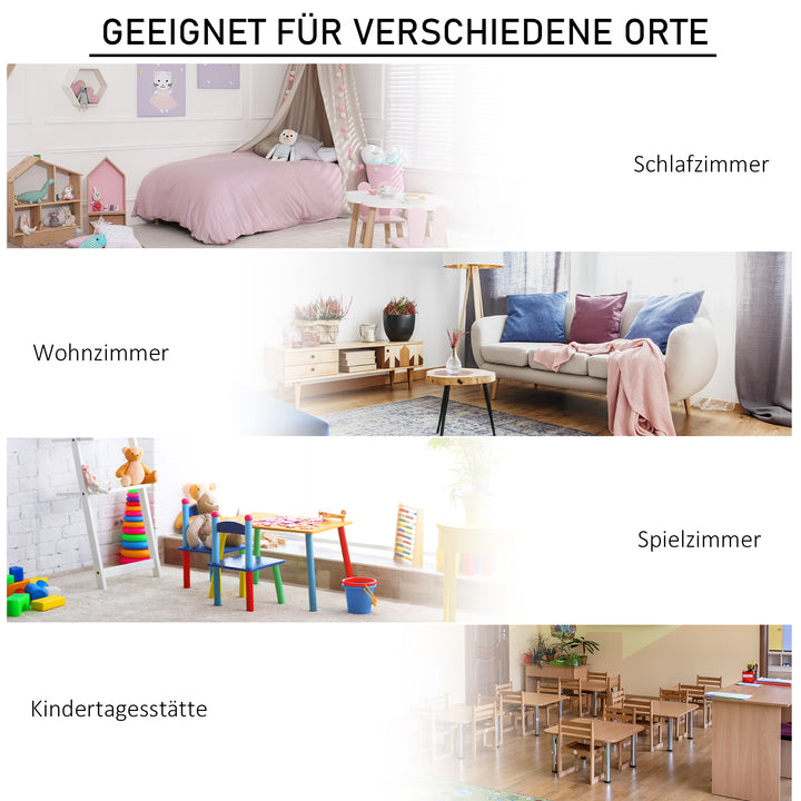 Opbevaringshylde til børn, 3 non-woven skuffer, mdf, anti-tip, grå